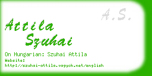 attila szuhai business card